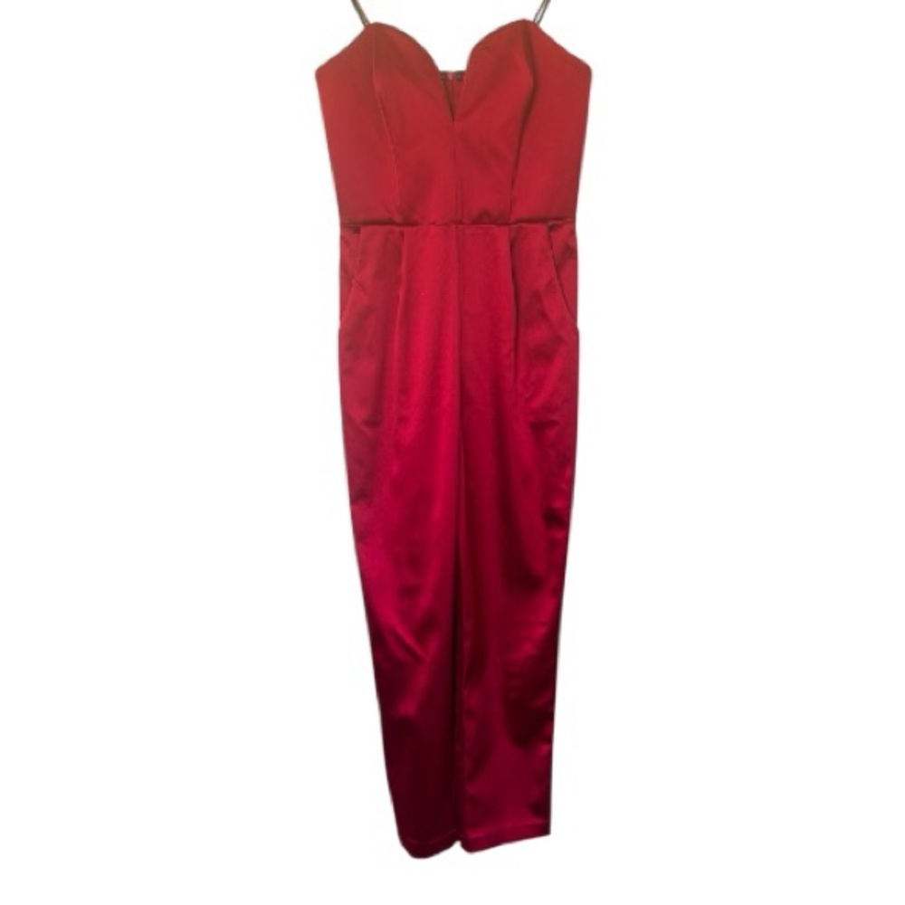 Amanda Uprichard Scarlet Strapless Jumpsuit - Picture 2 of 7